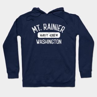 Mt. Rainier Washington - White Arch Distressed Mountain Hoodie